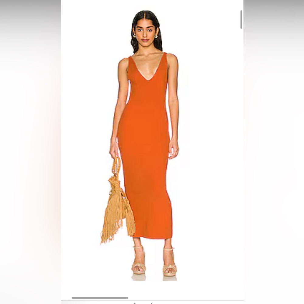 Free people midi knit body con dress